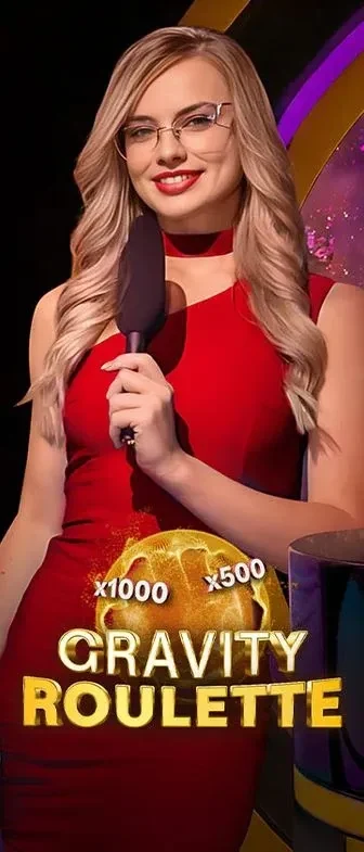 Gravity Roulette host in red at Posido casino online