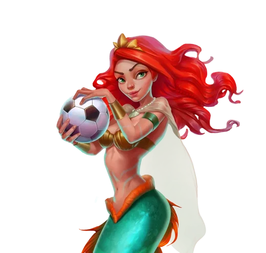 Mermaid with a football on the Posido casino sports offer