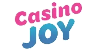 Casino Joy pink and blue logo near online casino Posido